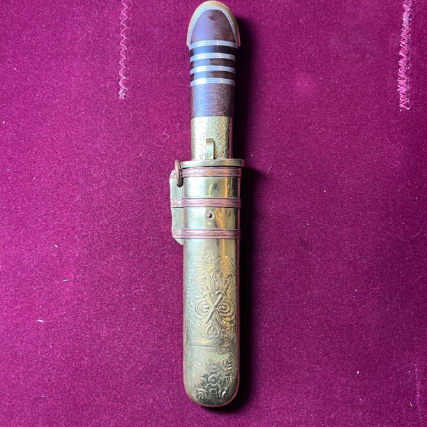 大河家保安腰刀七寸精品梵龙吃肉水果夹钢收藏刀