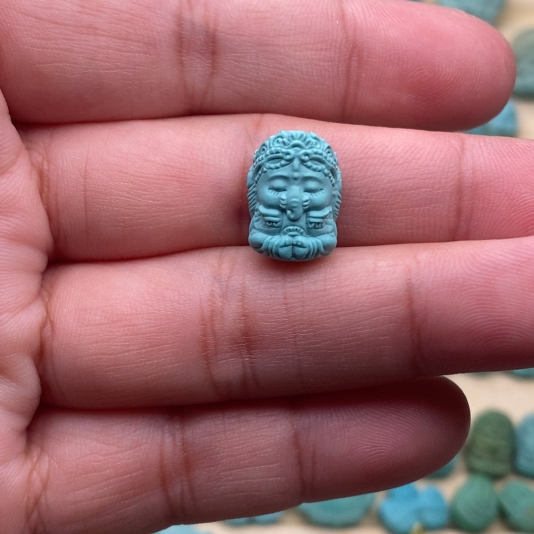 我***里定制绿松石未镶嵌暴力蓝象