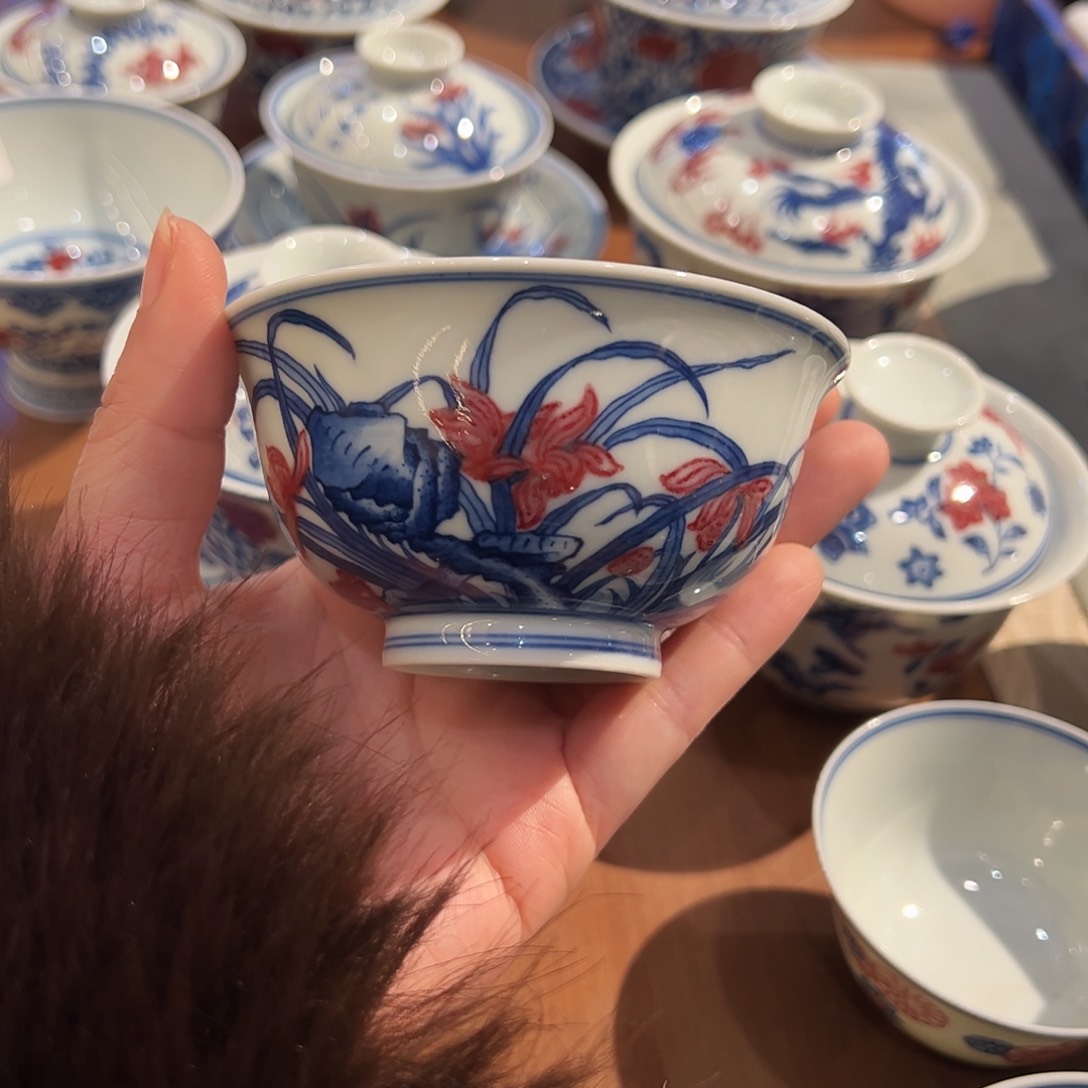 臻玉古坊原矿孔雀石青花釉里红