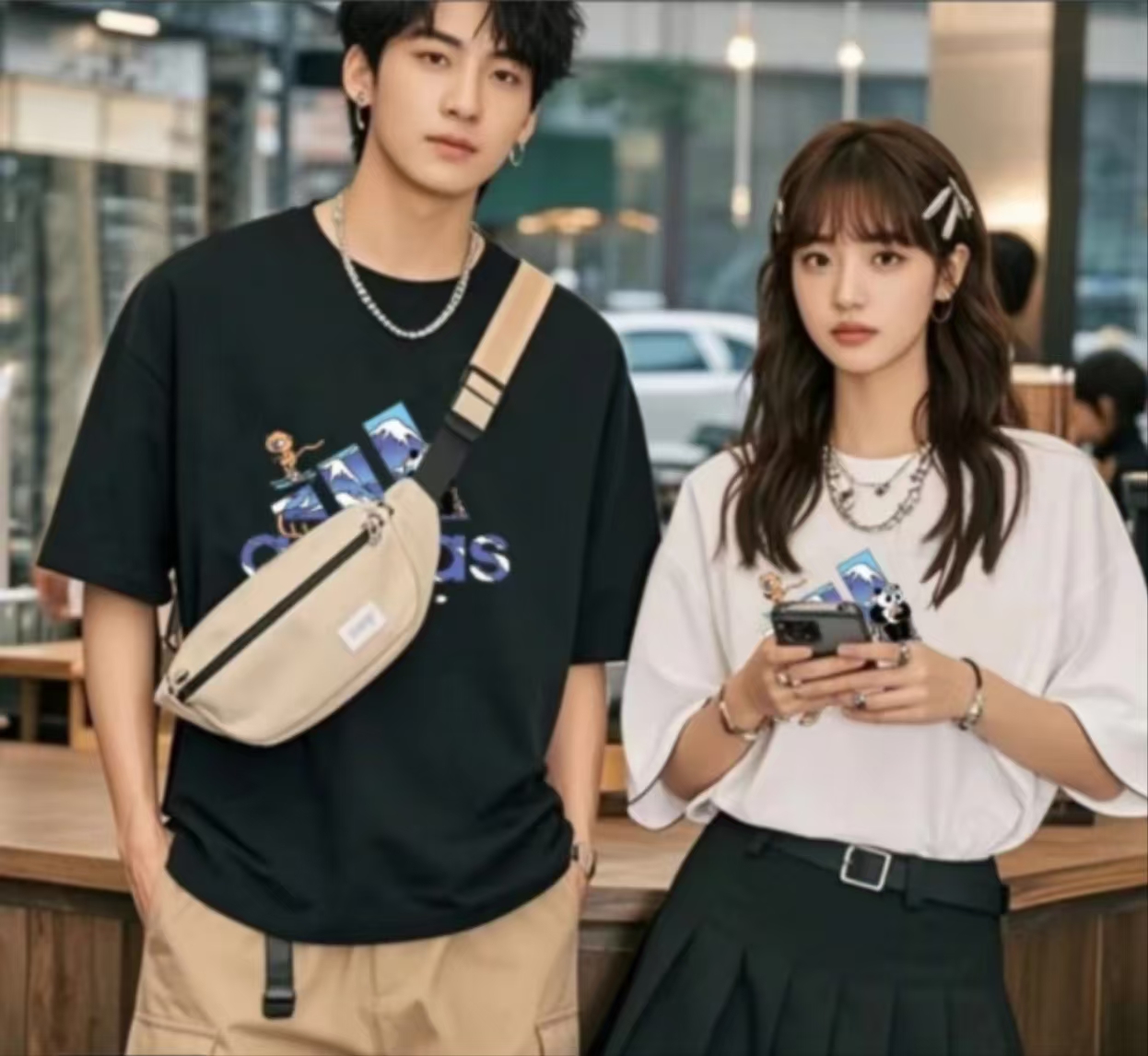 支持鉴定商场同款夏季新品宽松圆领短-T-27