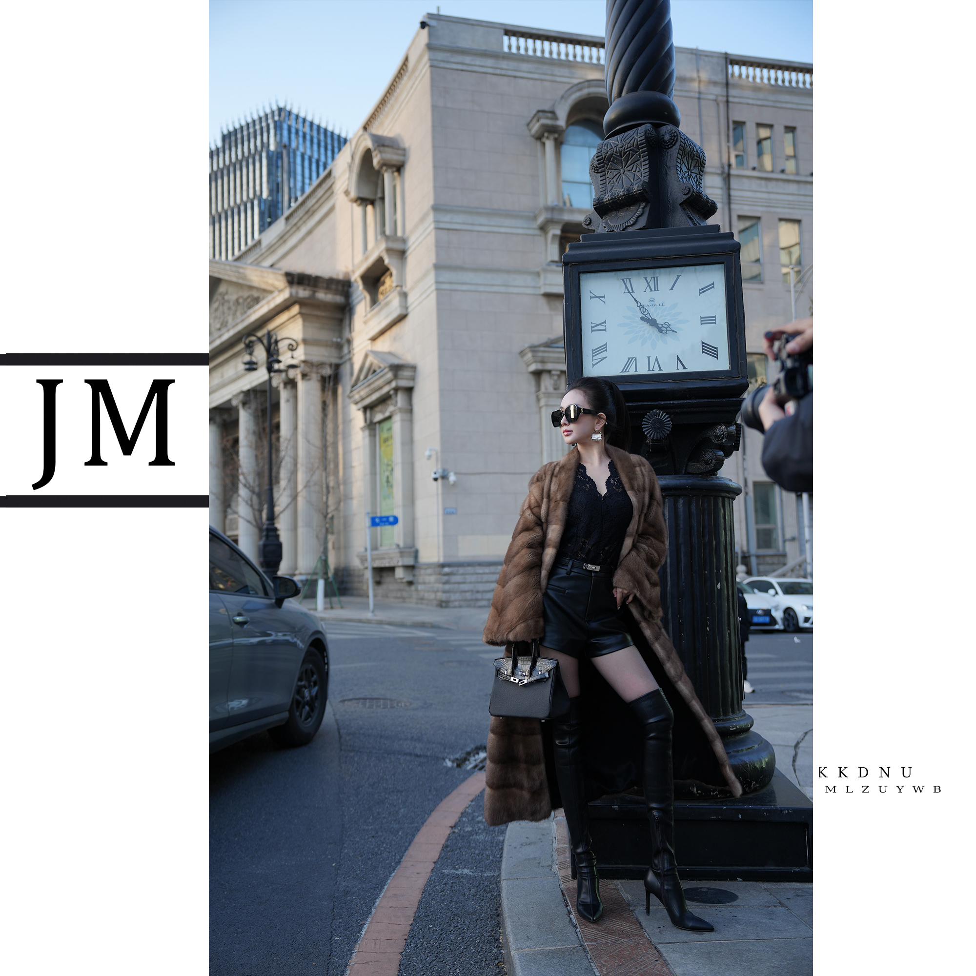 北美稀原生貂“小紫凋”长款系带水貂皮草外套120cm