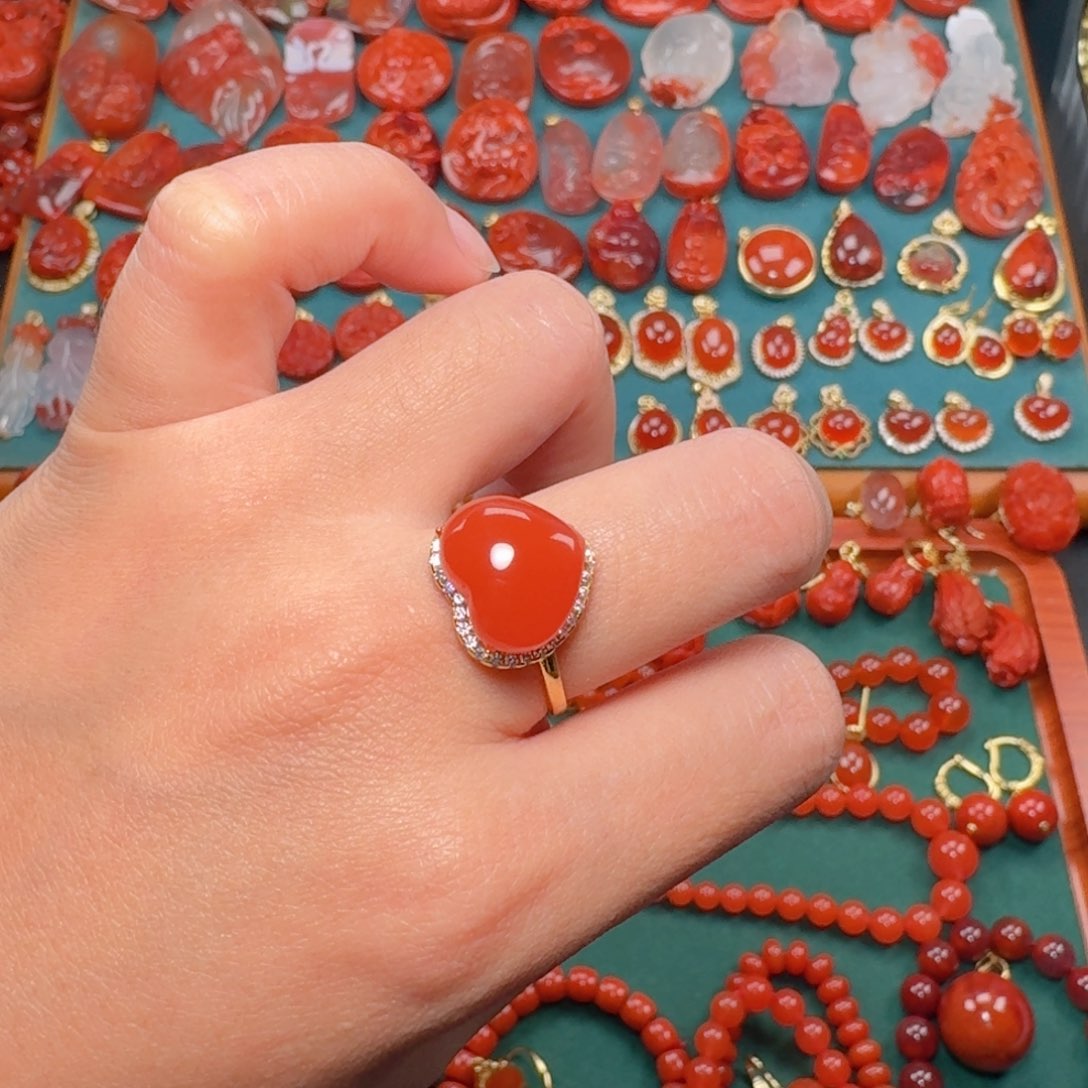 南红玛瑙南红银S925镶嵌