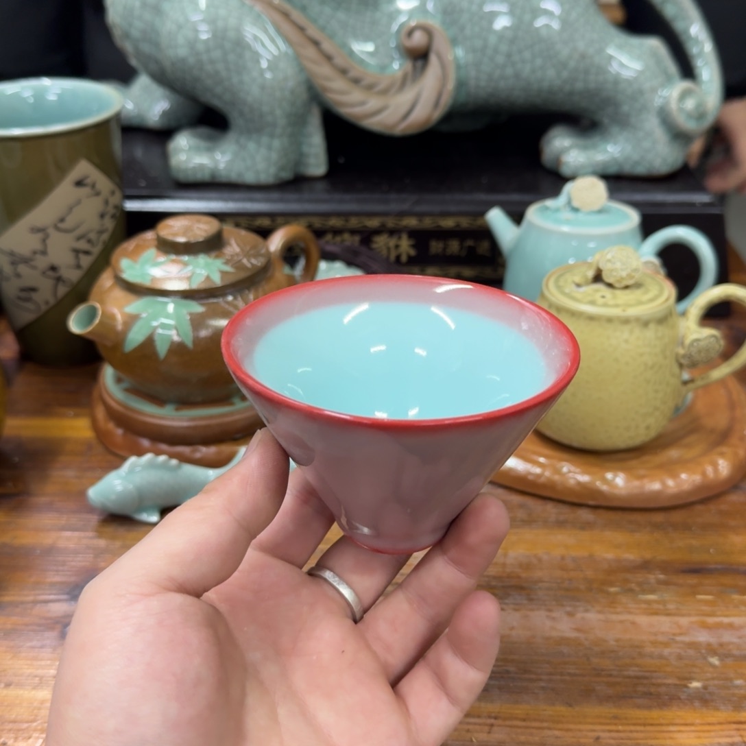 龙泉青瓷茶具微瑕18984