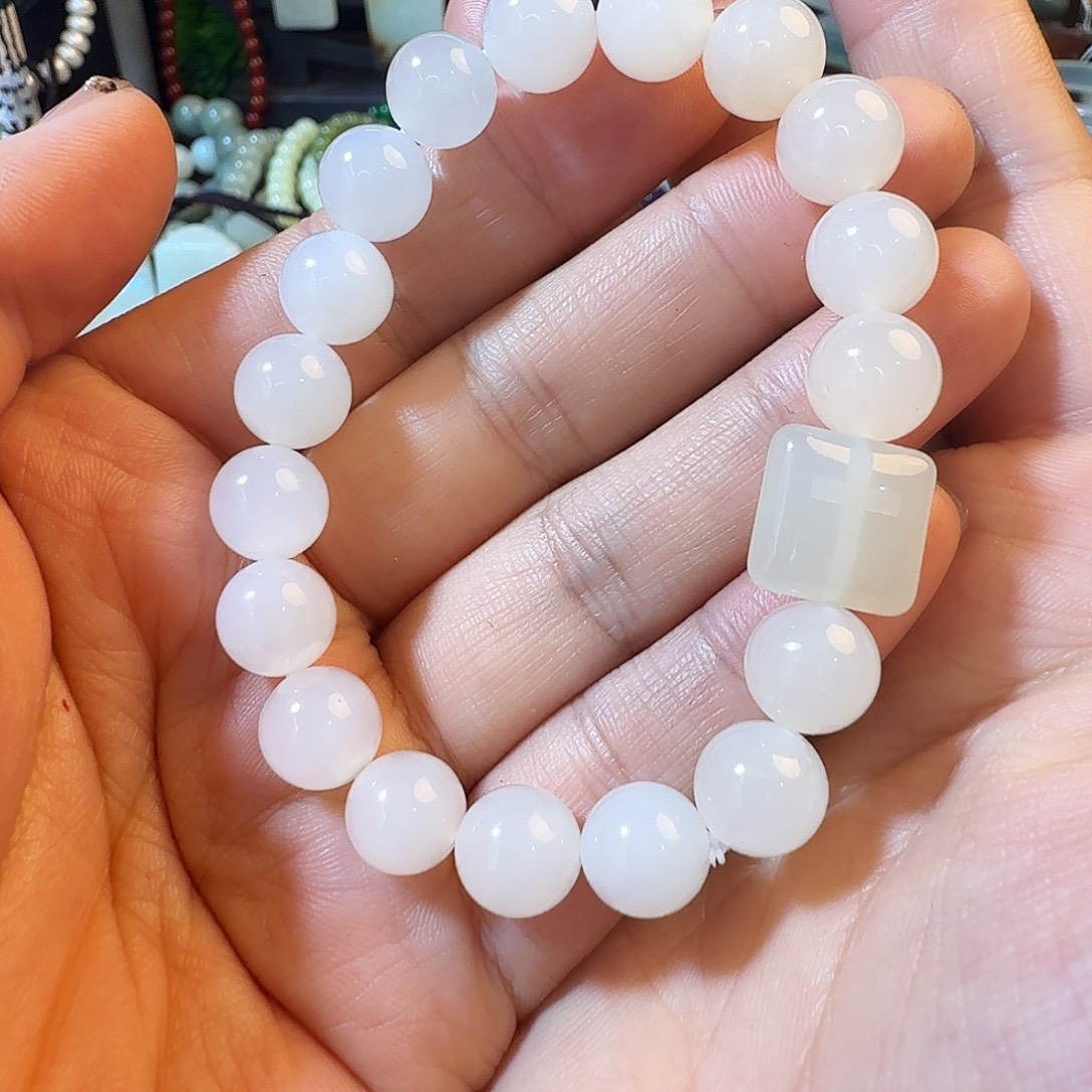 和田玉未镶嵌手链