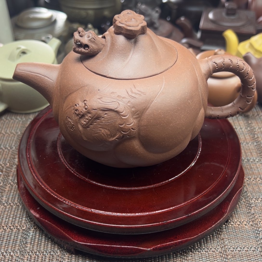 紫砂茶壶宜兴原矿紫砂壶450毫升容量