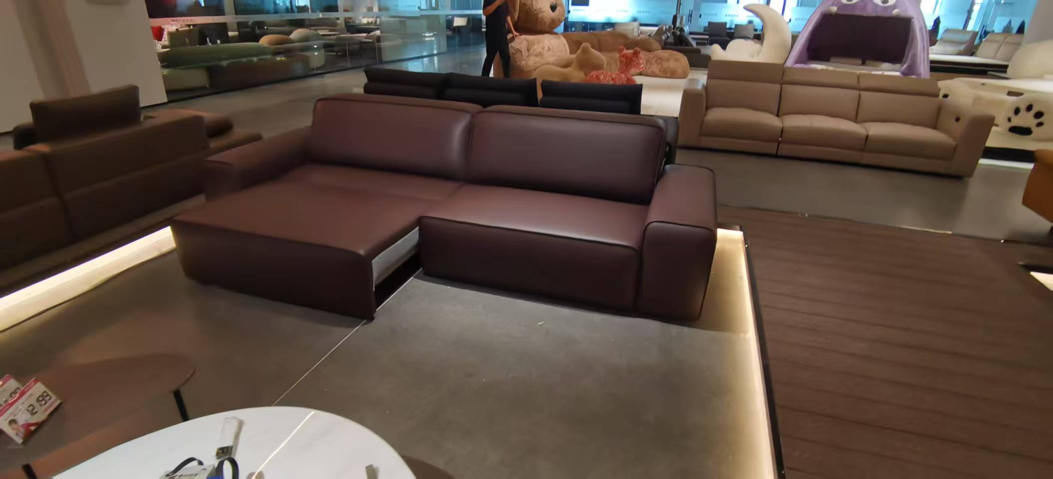 澳美雅大黑牛纯皮电动沙发