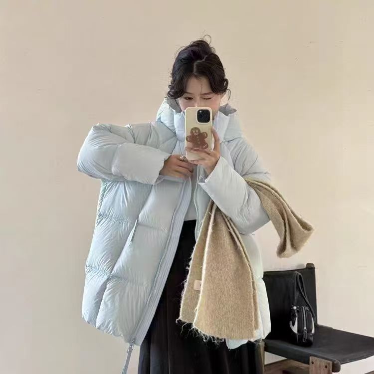 贝贝中长款韩版连帽云朵羽绒服
