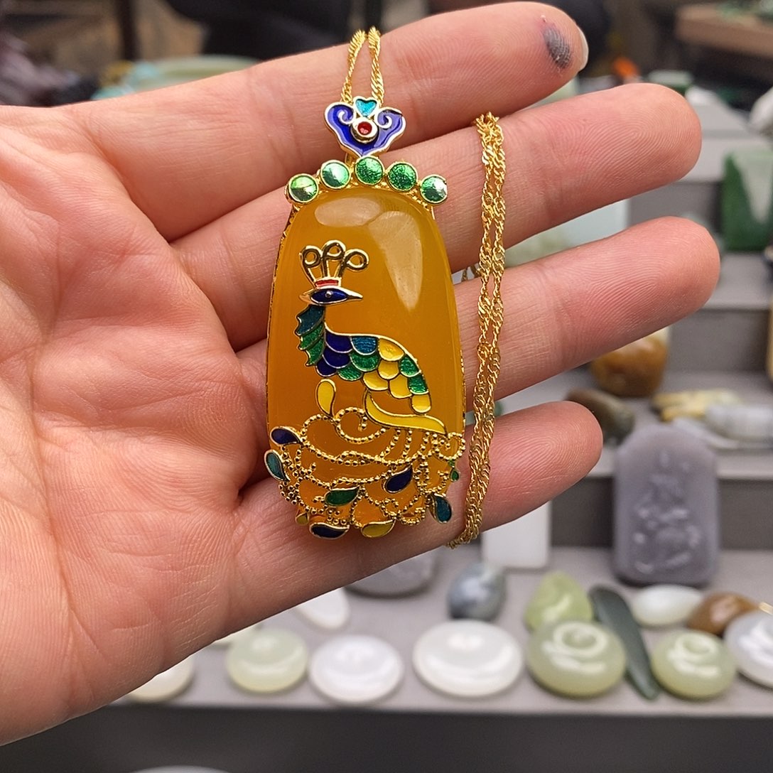 玛瑙/玉髓合金颈饰