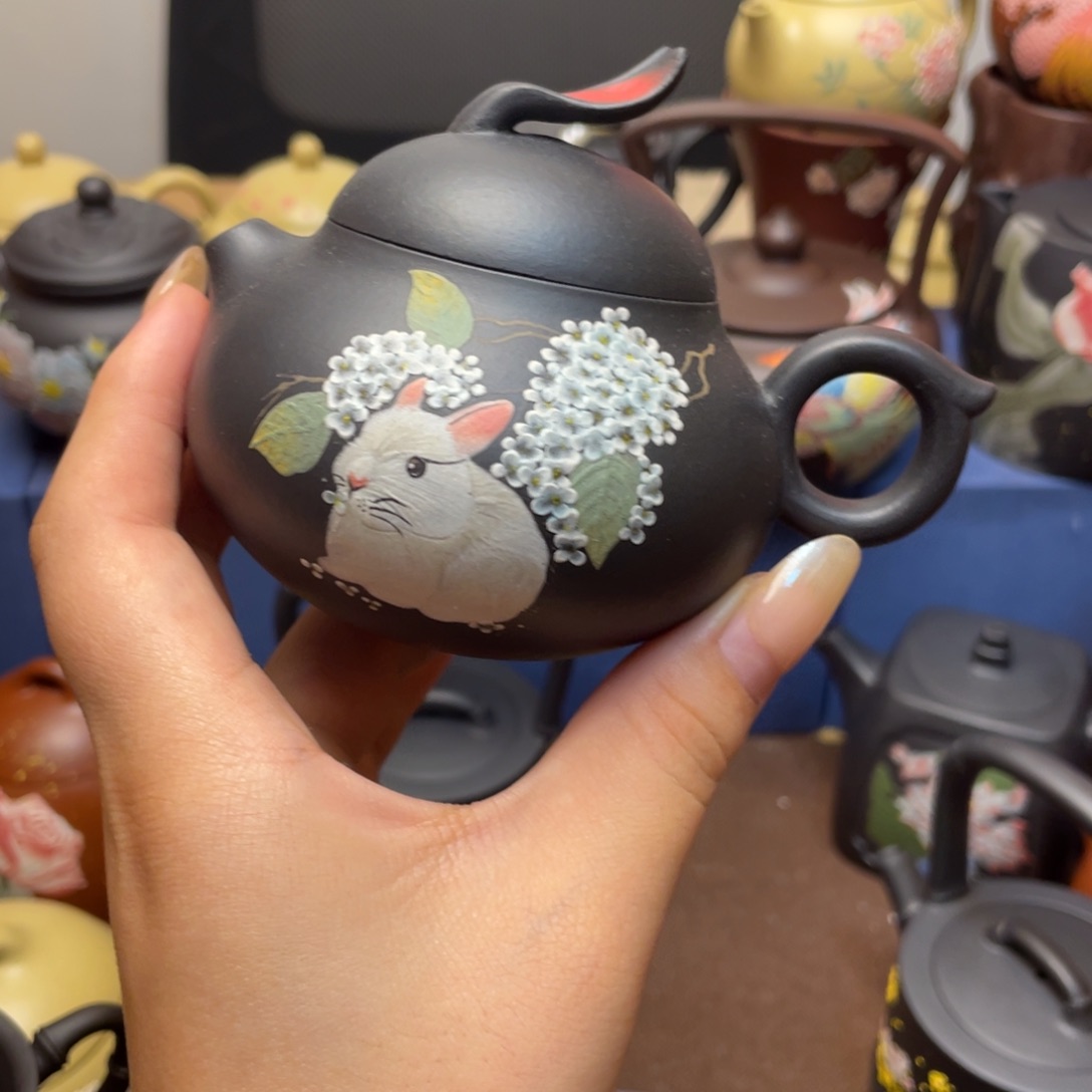 静***界紫泥茶杯紫砂主人杯150cc