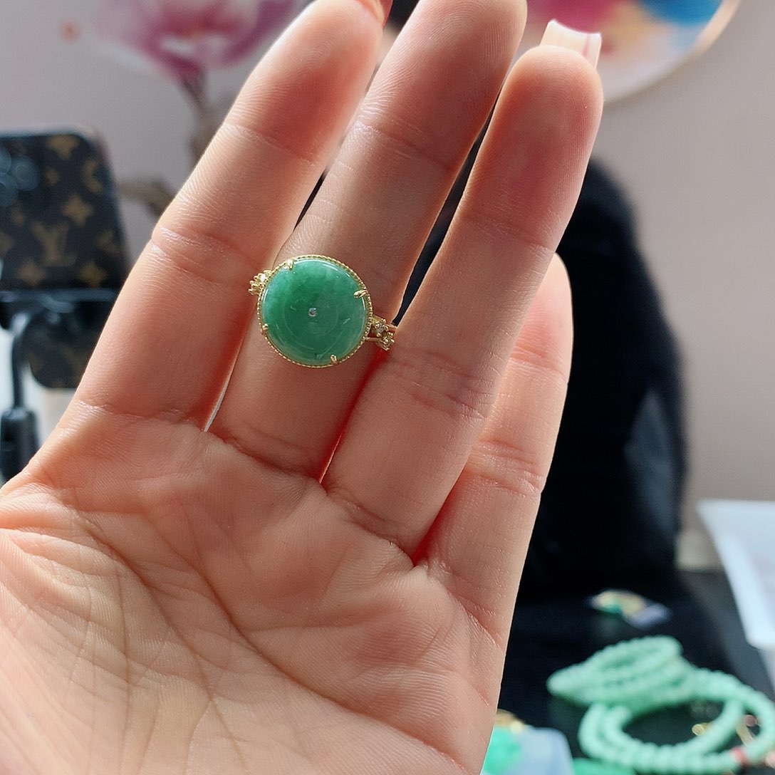 【闪购商品】翡翠戒指银S925镶嵌，