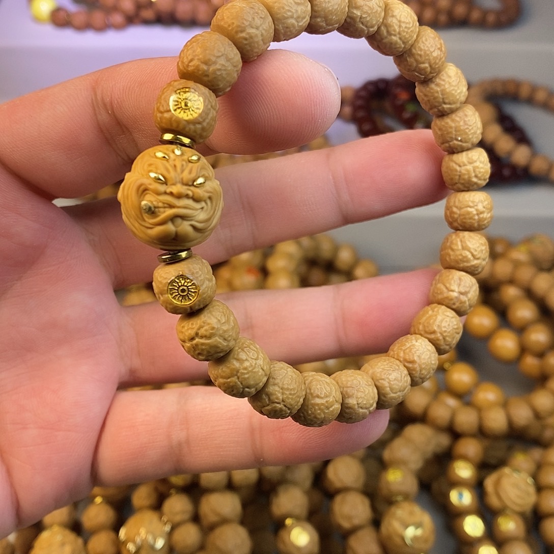 猴头核桃手串全品饕餮五目烟鬼