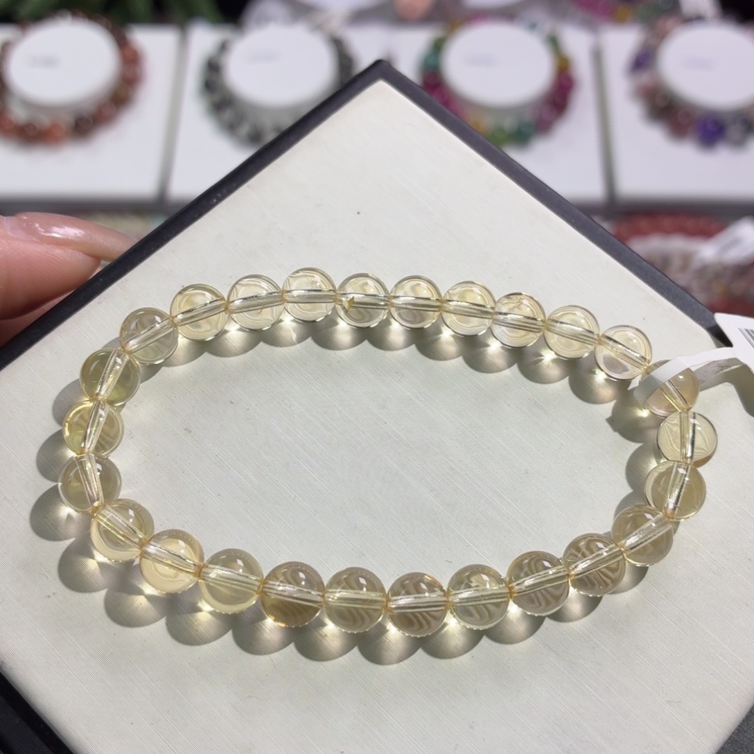 未镶嵌水晶手串巴西黄水7m