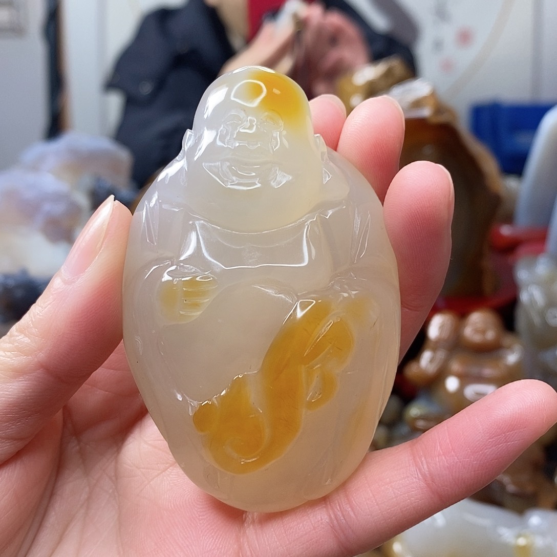 玛瑙/玉髓手把未镶嵌夏*福