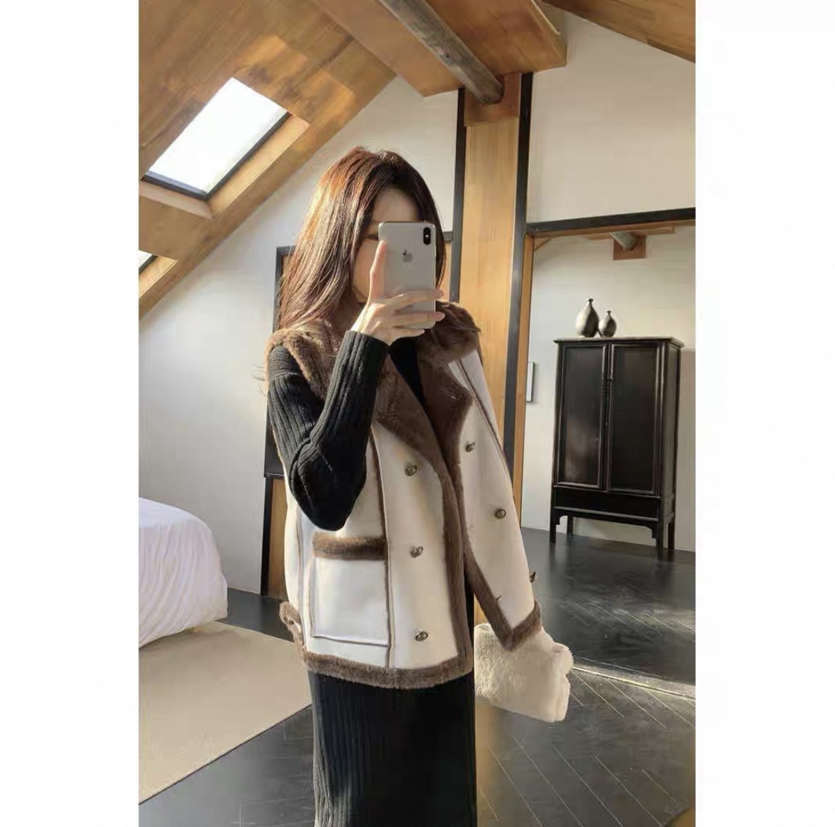 常规免烫法式做旧翻驳领马夹时尚