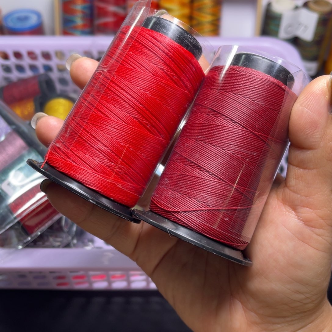 腈纶6股圆蜡45克酒红  中国红