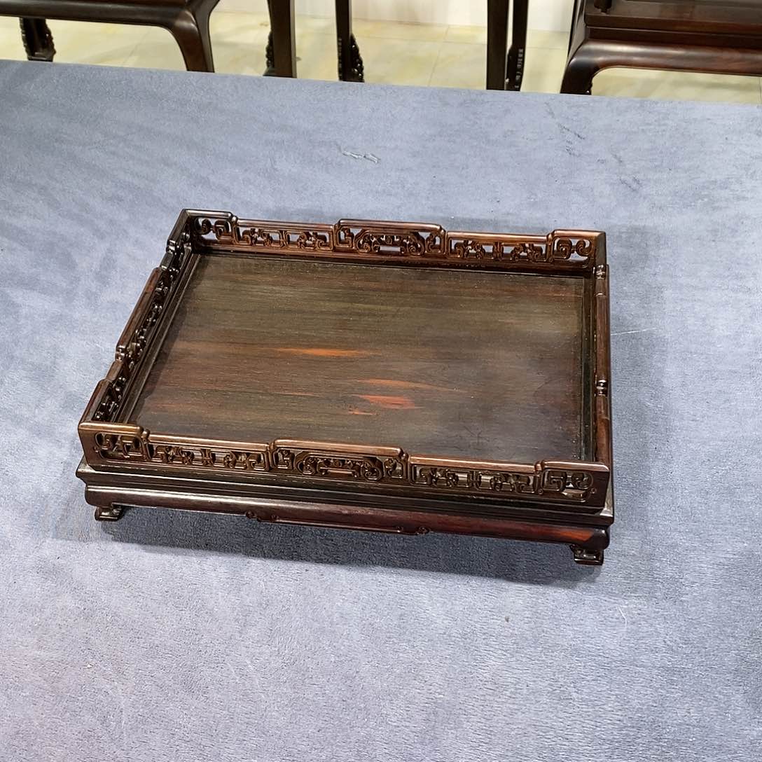 红酸枝木类成套家具 茶盘