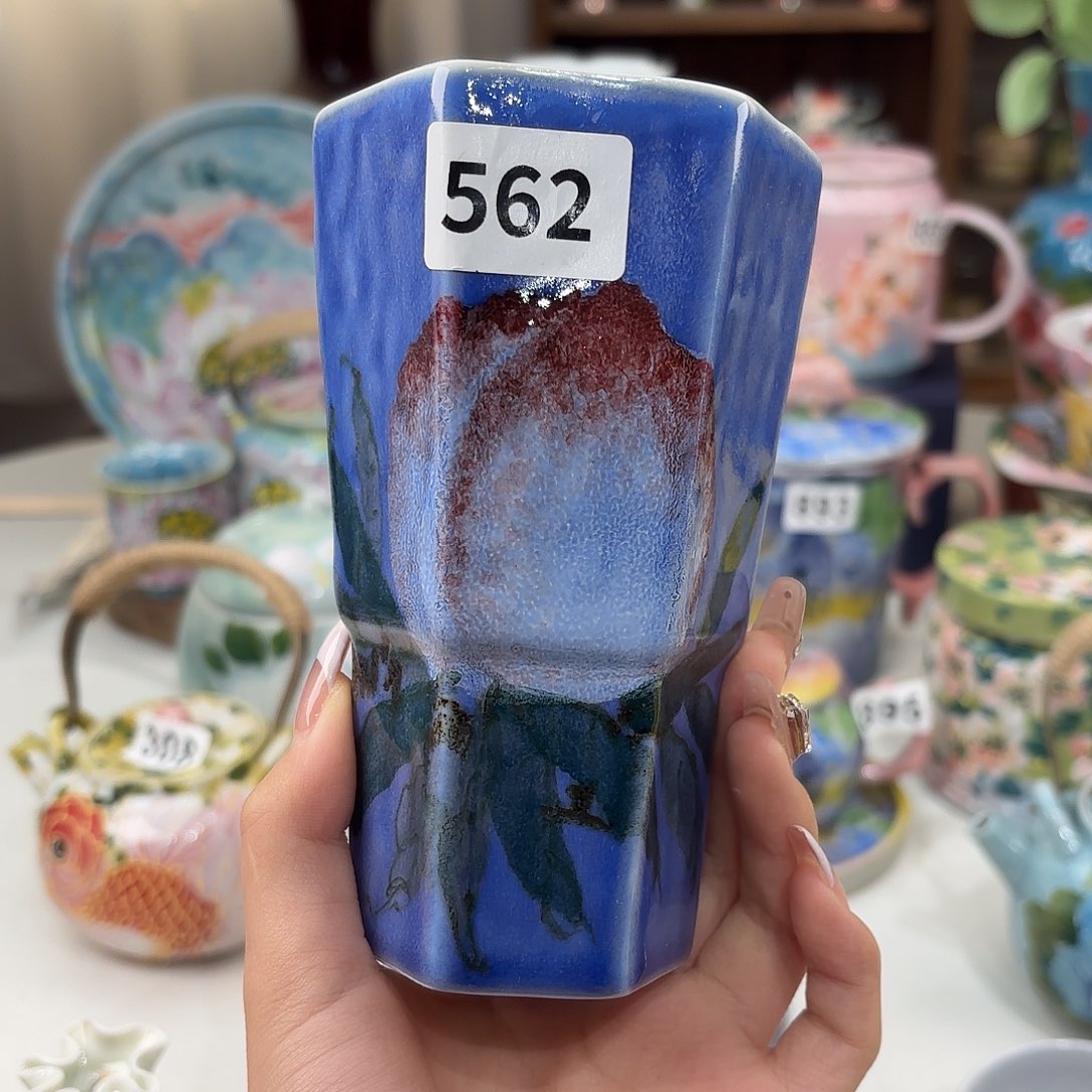 瓷片景德镇手绘高温釉下彩陶瓷茶具