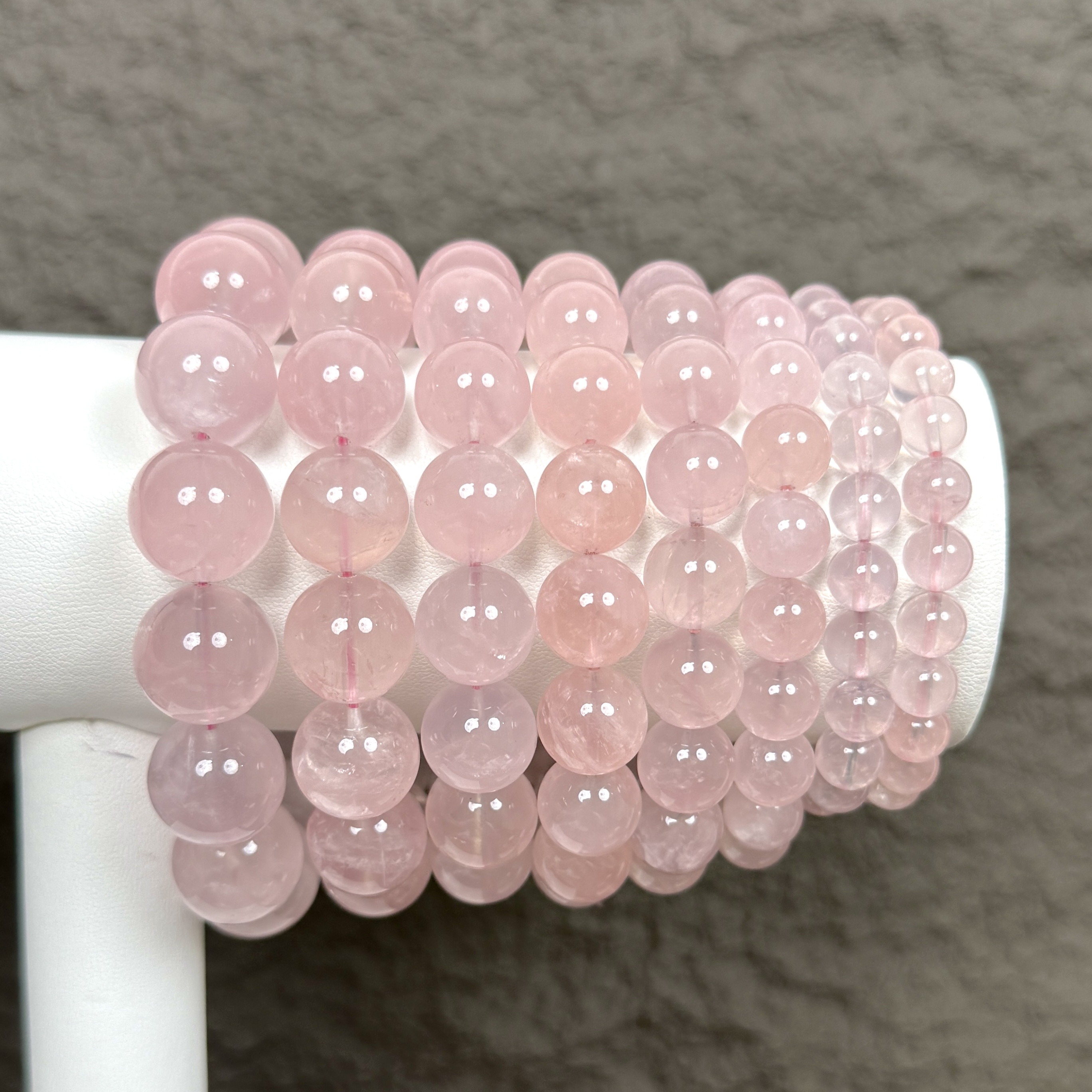 老矿冰透马粉手链手串淡粉色时尚单圈P109多样性发一