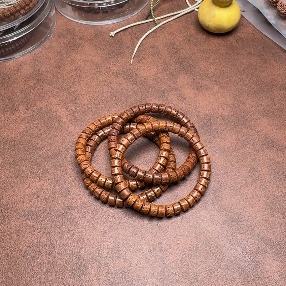 金刚菩提手串老料桃核药片8加