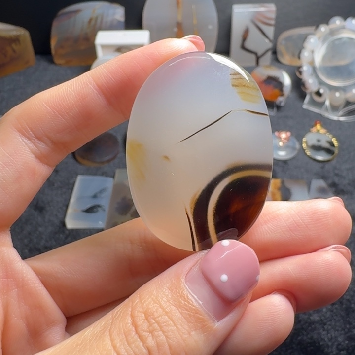 玛瑙/玉髓未镶嵌摆件