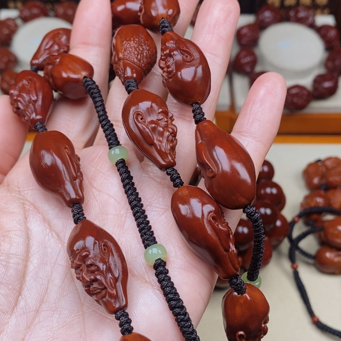 橄榄核手串吕*品十八罗汉
