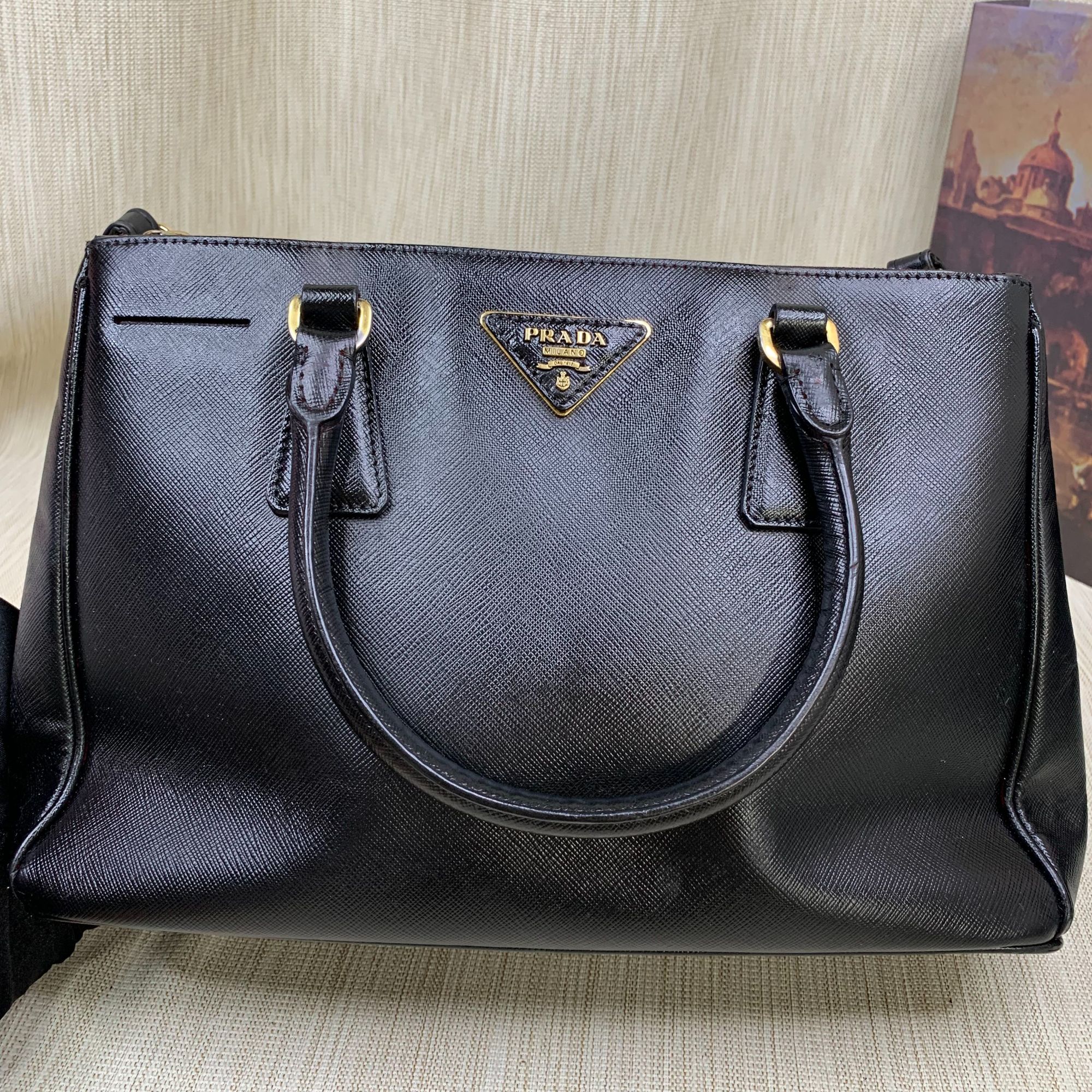 95新 Prada/普拉达 黑金杀手包/FYEE08815147/5147/H