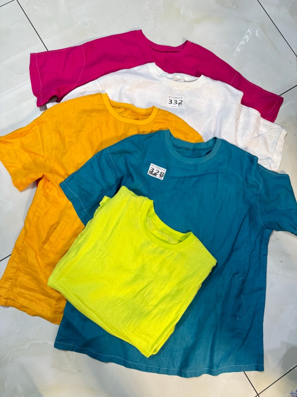 桃子家大码亚麻套头衬衫