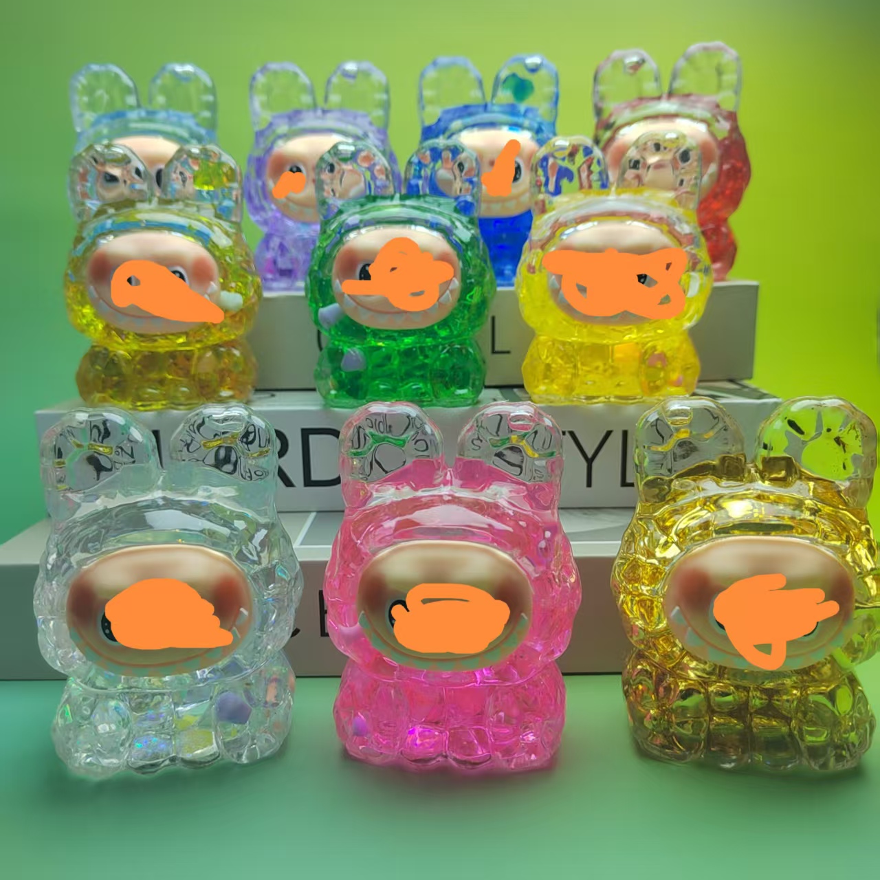 20人拆40包高冰步步【8.6碎冰夜光步步】高冰10色桌面摆件