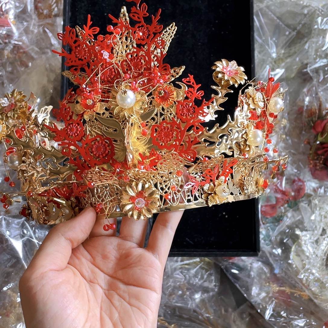 混合材质新娘头饰默认微瑕不退不换