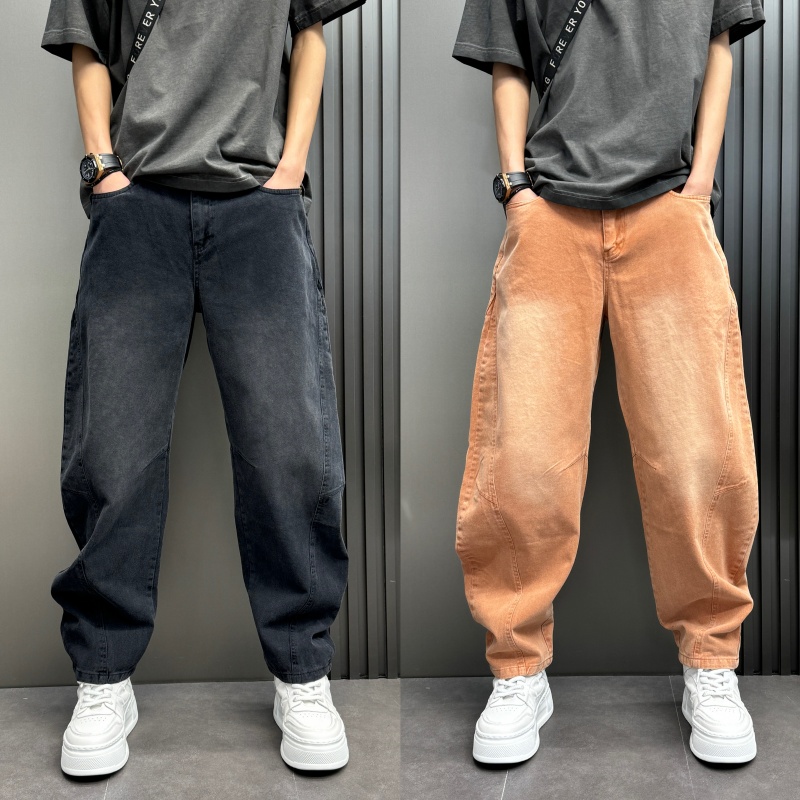 秋冬男生美式复古痞帅男装男士男士高级感裤子牛仔裤男款秋冬款