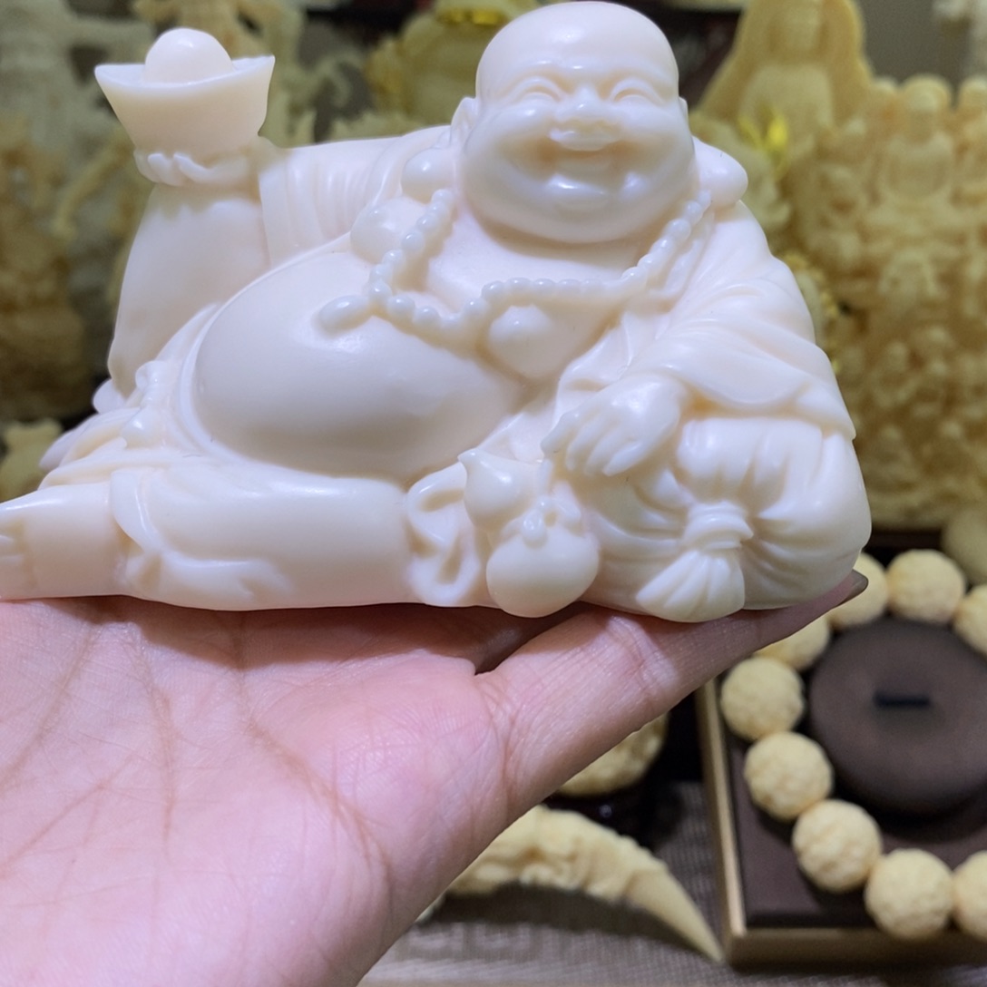 菩提根/象牙果把件象牙果元宝布袋弥勒