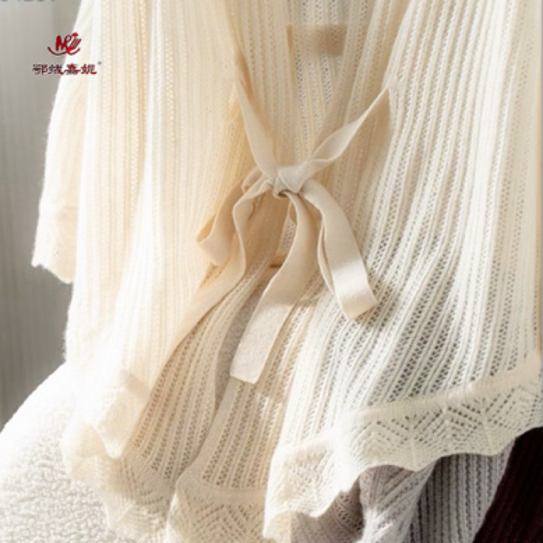 保暖薄款法式复古毛衣羊绒披肩外穿时尚百搭春秋宽松上衣针织衫