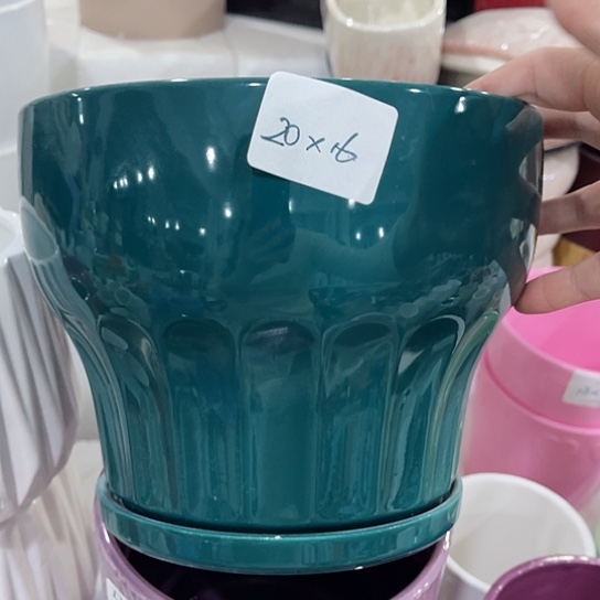 多肉绿植陶瓷花盆9.9包邮，有孔