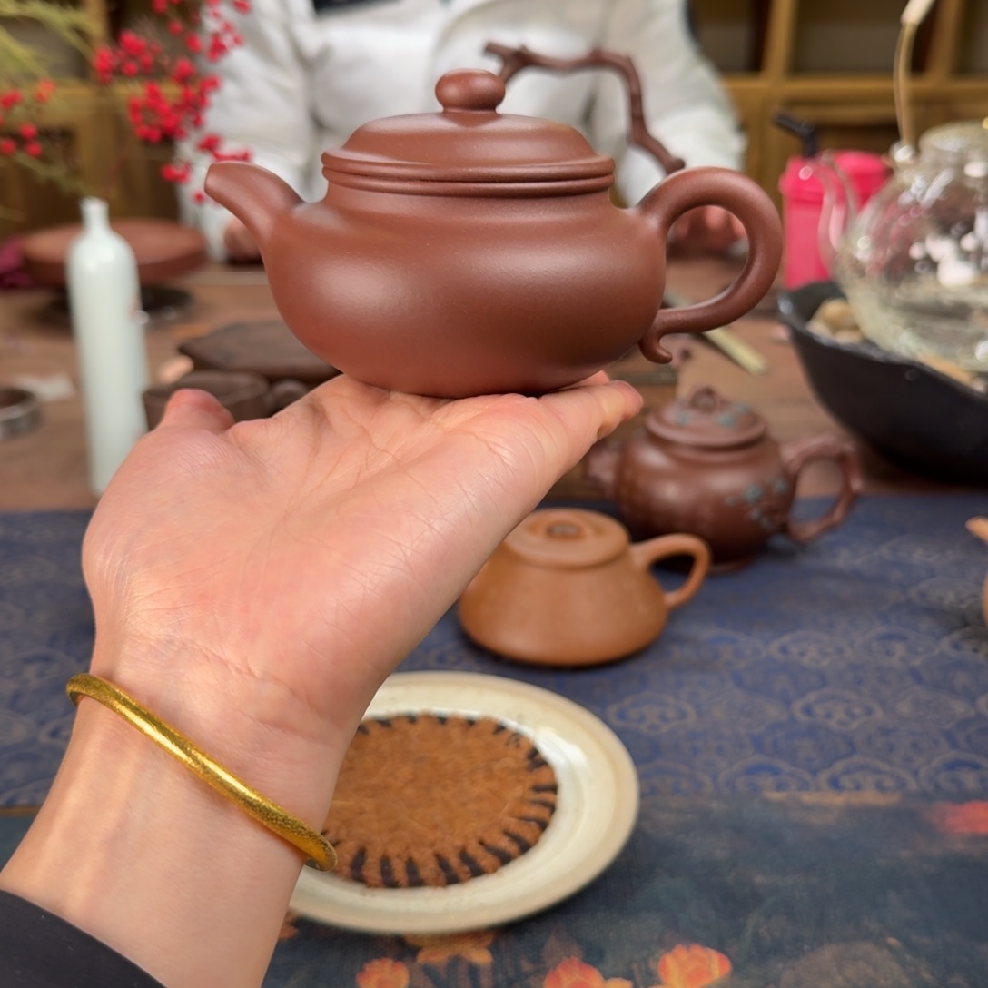 紫泥茶壶紫砂仿古