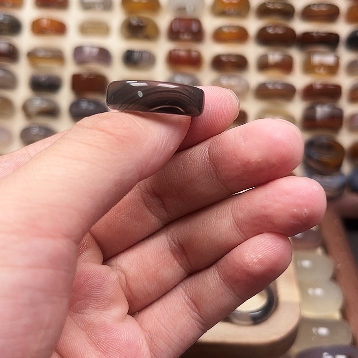 玛瑙/玉髓合金戒指14港18