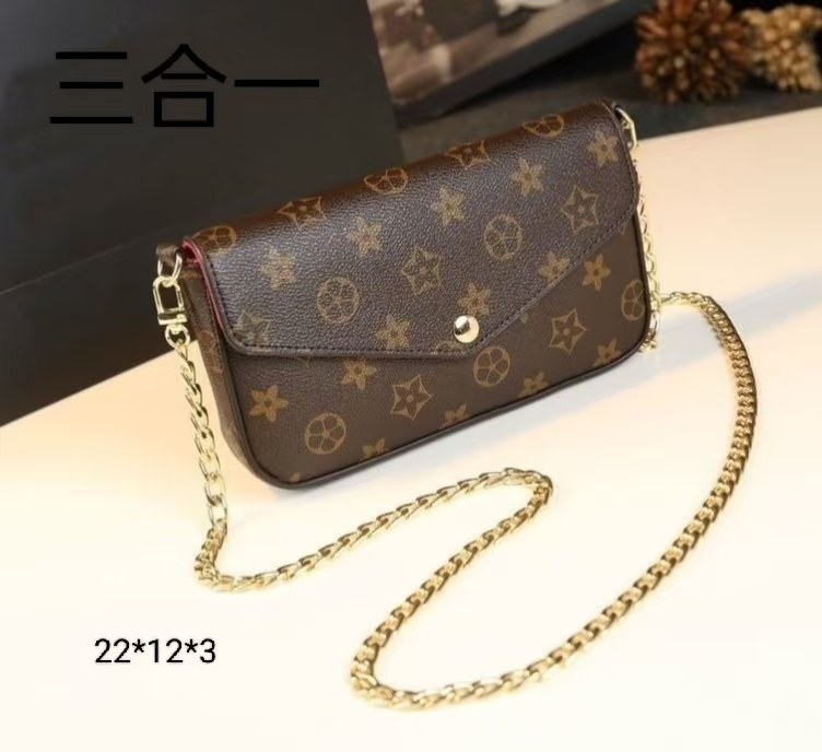 老花三合一斜挎包包