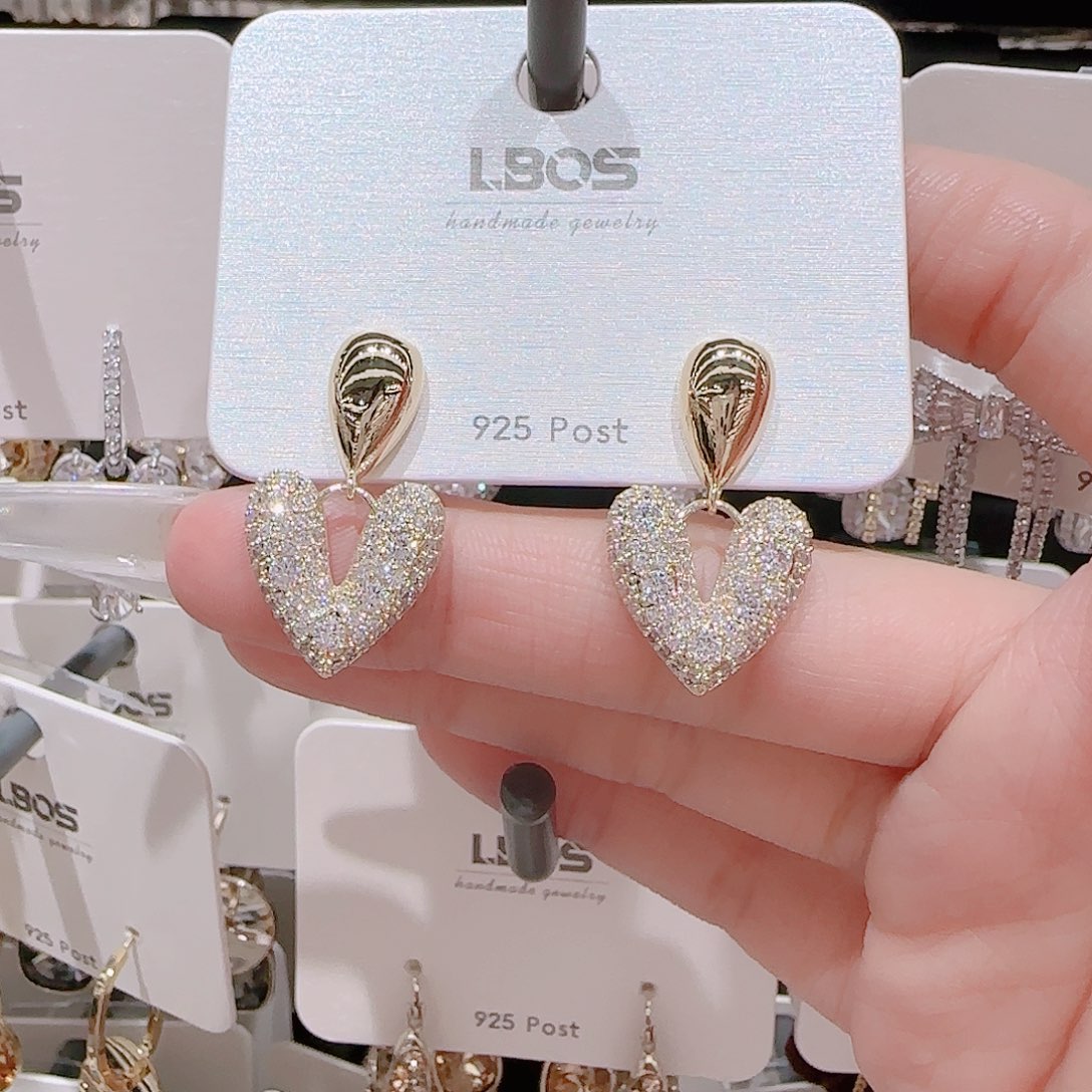 锆石铜合金925银耳环