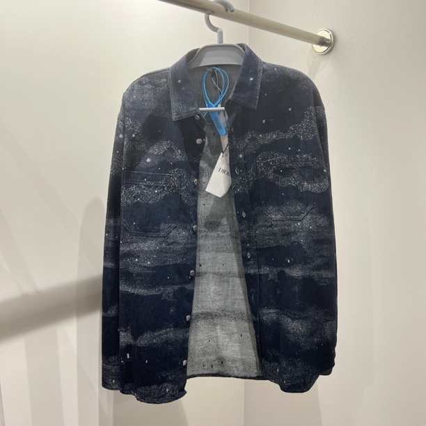 99新 DIOR/迪奥 Dior/迪奥 xse29 FW21牛仔提花图案长袖衬衫 38码
