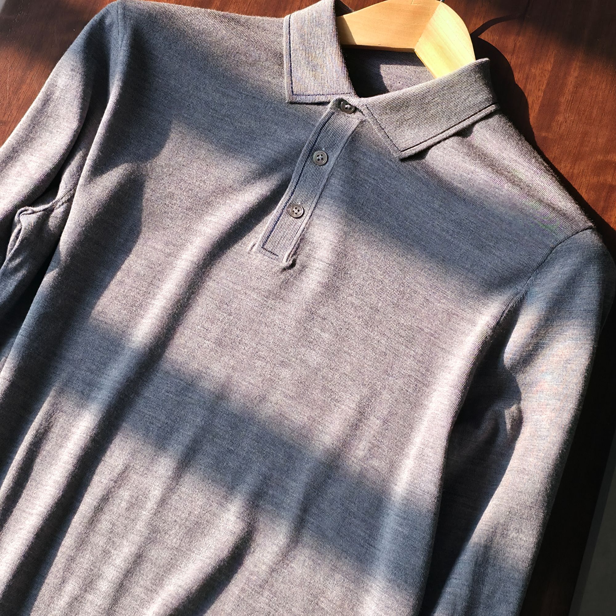 TOM FFIOR 【T*F-5800+】时尚百搭！100羊毛polo衫打底衫男士25530