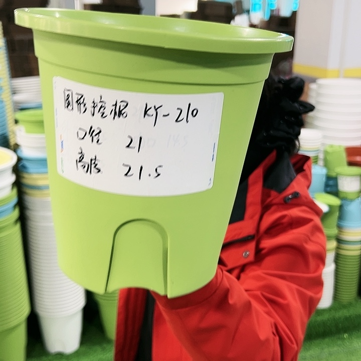 正品圆控口21高21果绿无托5只