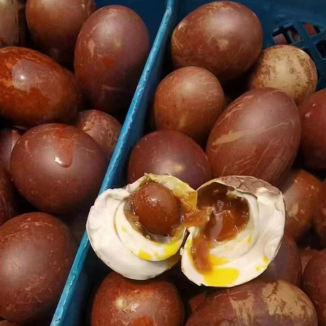 红心流油新鲜咸鸭蛋白洋淀产地30个一箱每个都有油顺丰发货