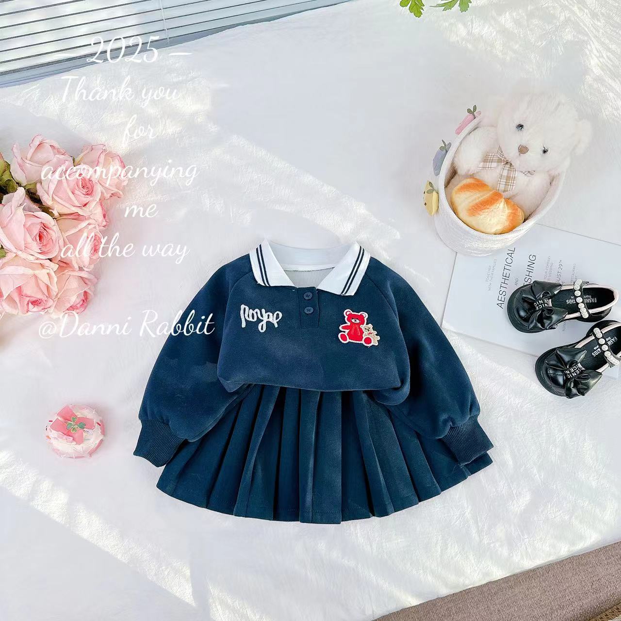 【Dannirabbit】幼儿园必备小套装—可爱显白polo裙子套装* D-A86