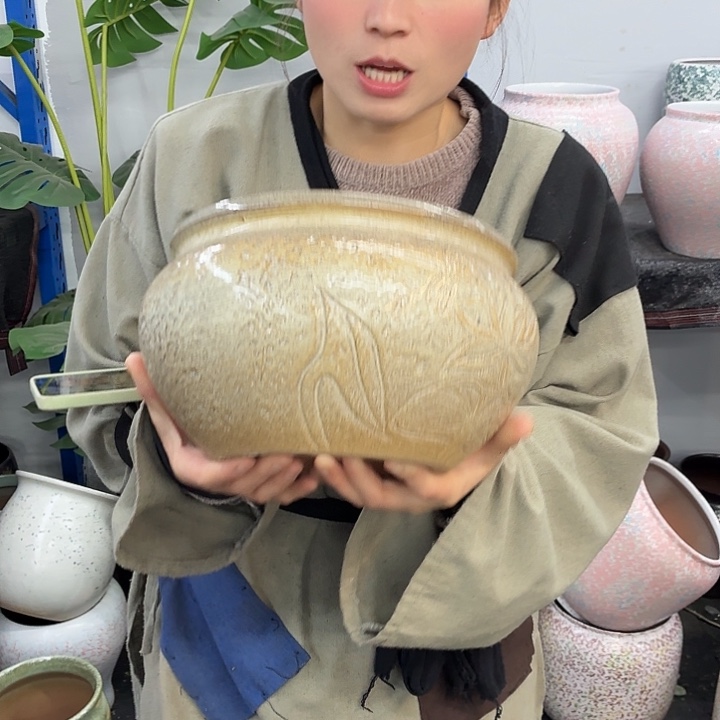 24×16 -粗陶花盆有孔-买买买