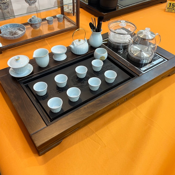 家用全自动底部上水烧水一体实木茶盘客厅大茶台茶具套装