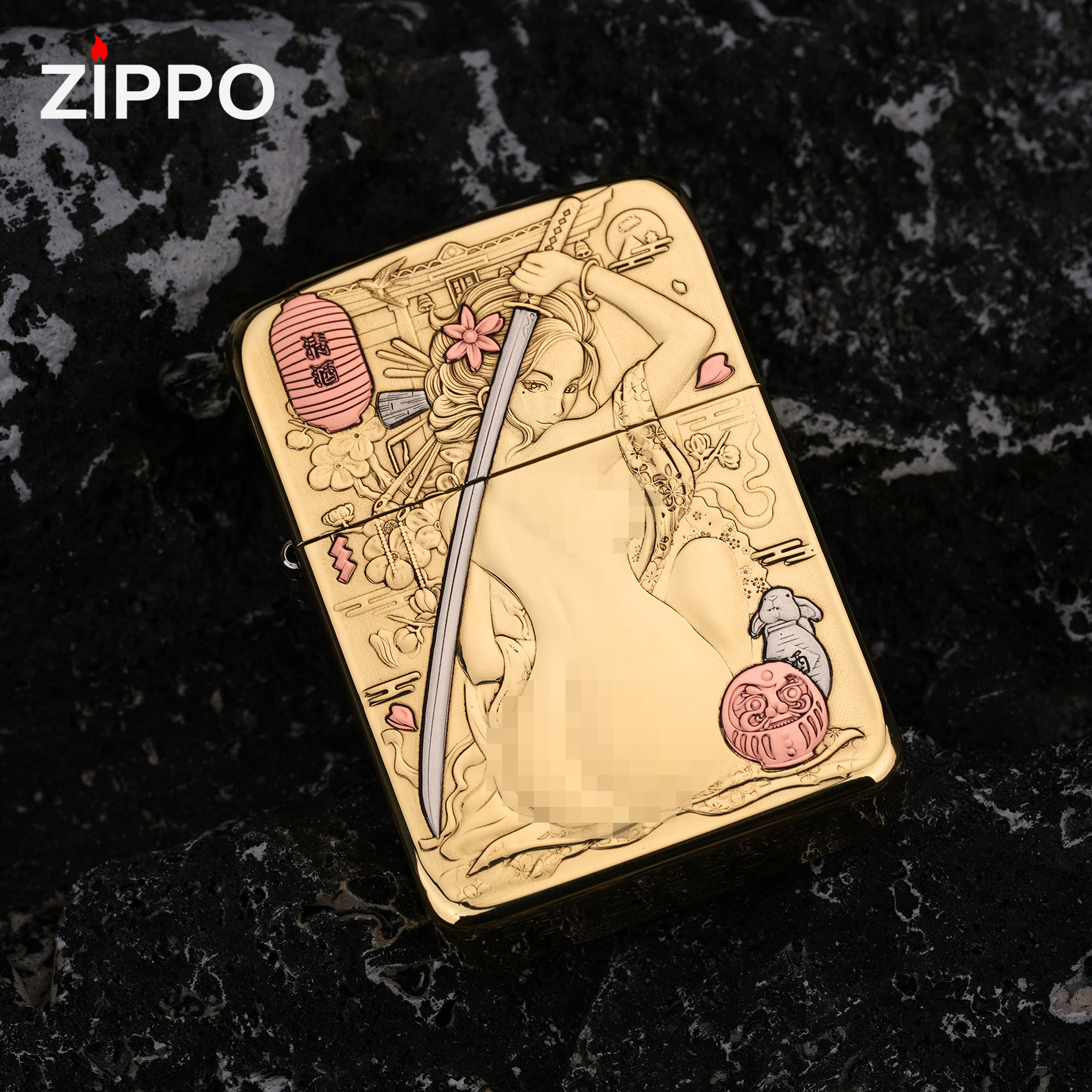 ZIPPO/之宝破法者黄铜【刀女】送男友生日打火机高颜值高级-1941