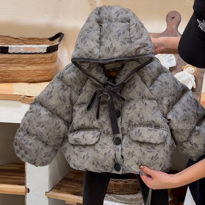 韩国女童棉衣冬装加厚外套2025新款洋气小女孩保暖棉服女宝宝棉袄