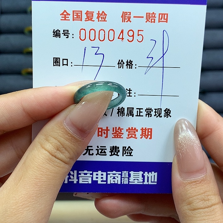 翡翠戒指未镶嵌     0495