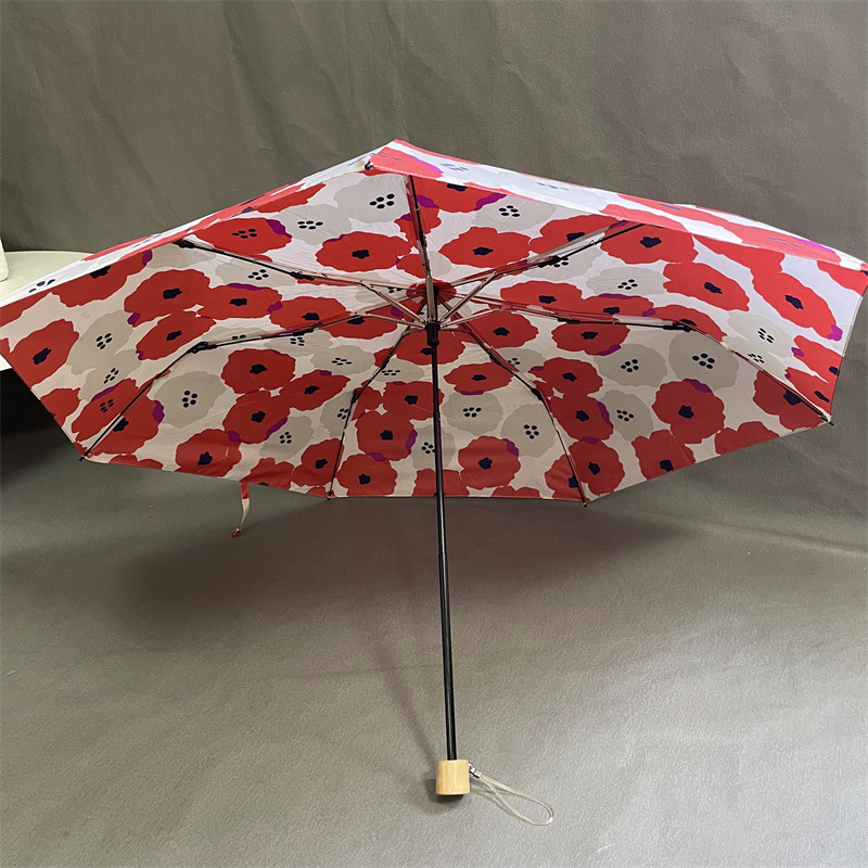 低价捡漏轻巧便携超轻162g高颜值女生防晒防紫外线三折晴雨伞B57