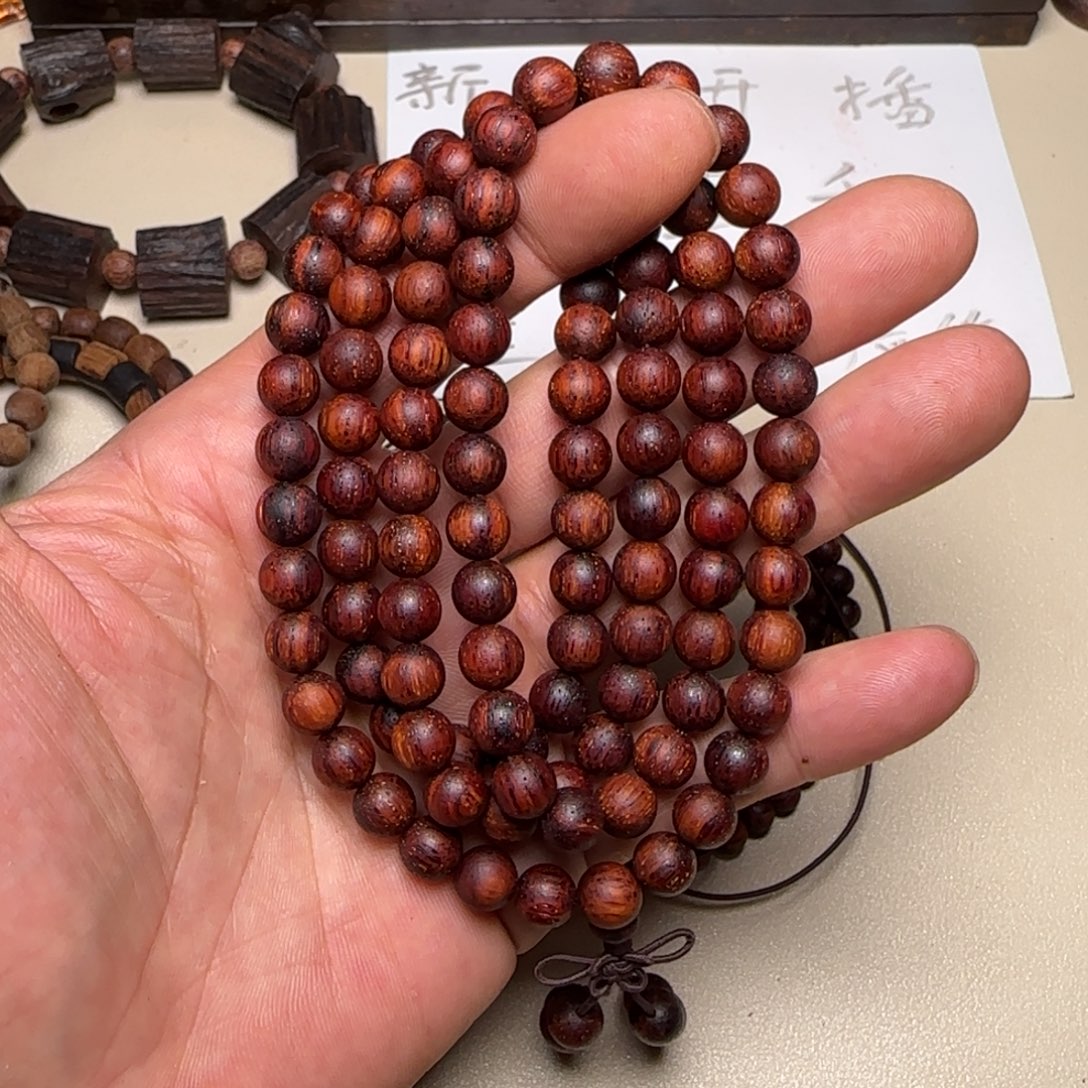 其他降真香降真香红油0.8*108圆珠手串