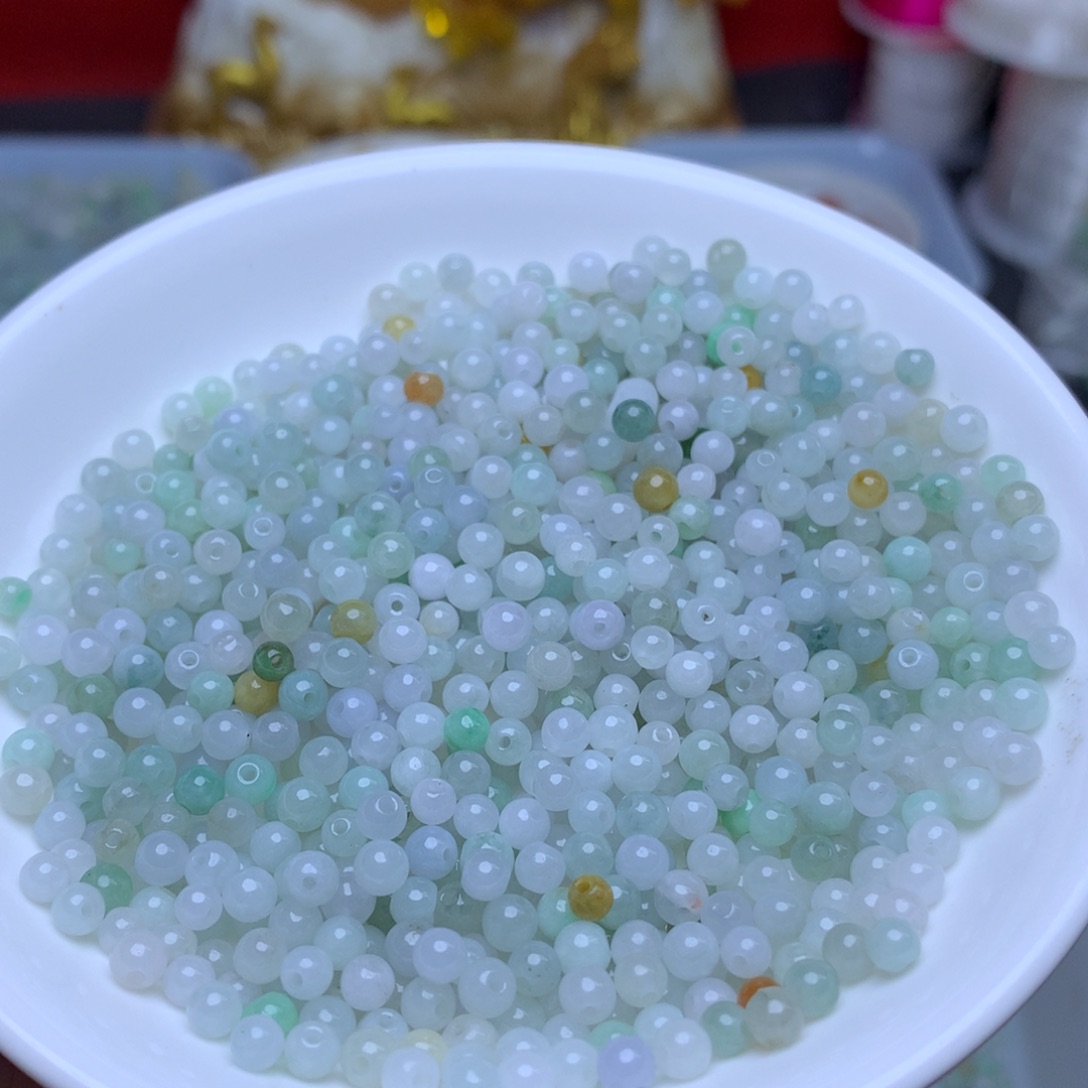 【闪购商品】未镶嵌手链翡翠卡3.8冰绿白100个